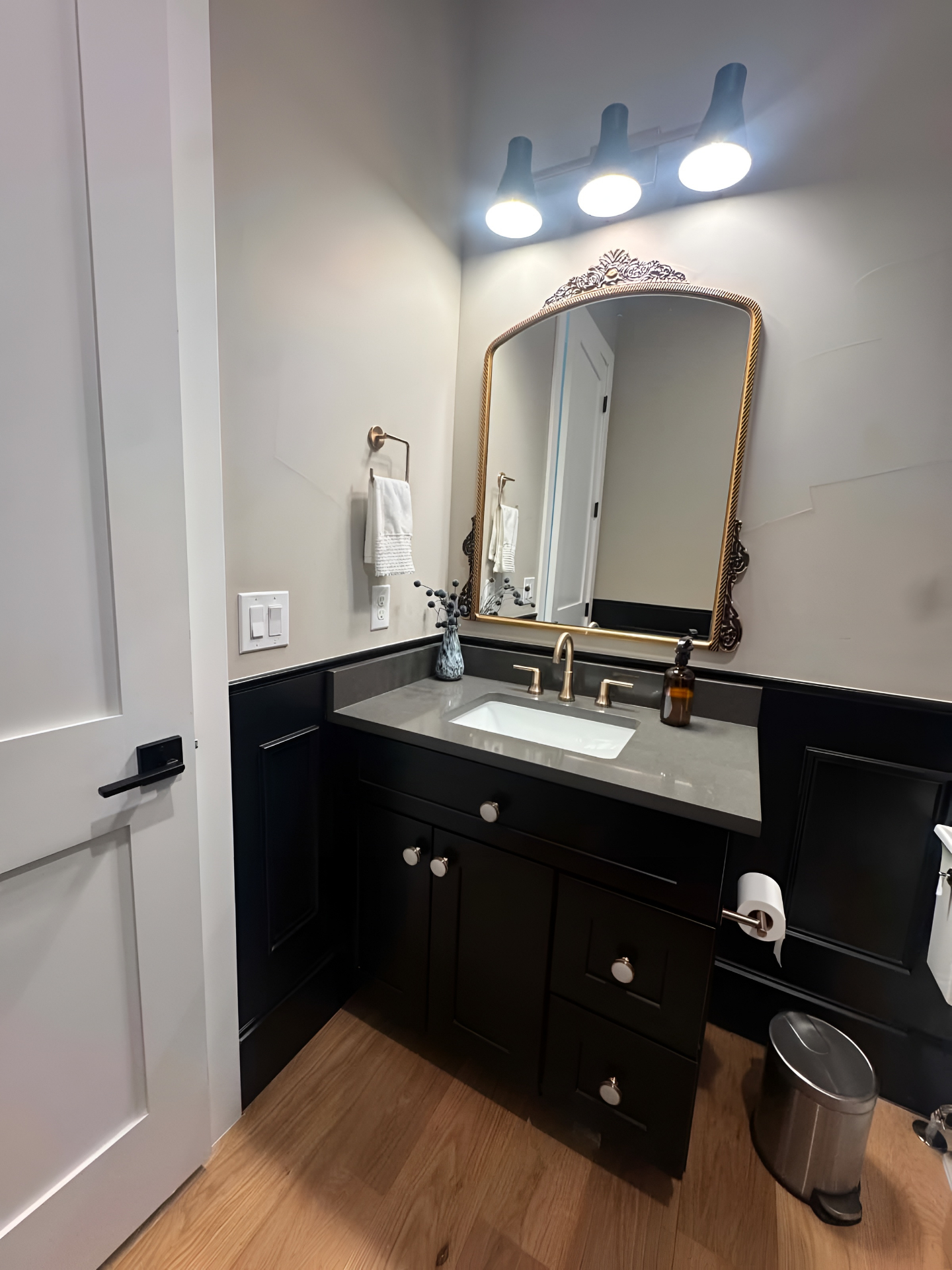 Guest powder room cleaned to detail in Lakewood CO
